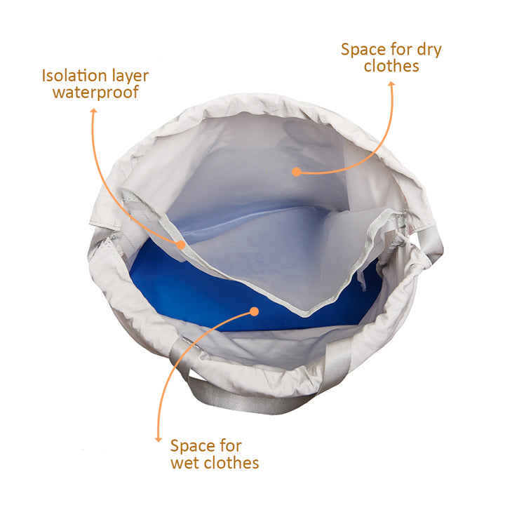 Sunveno Sling 3D School /Swimming Bag With Shoe Compartment (Blue)