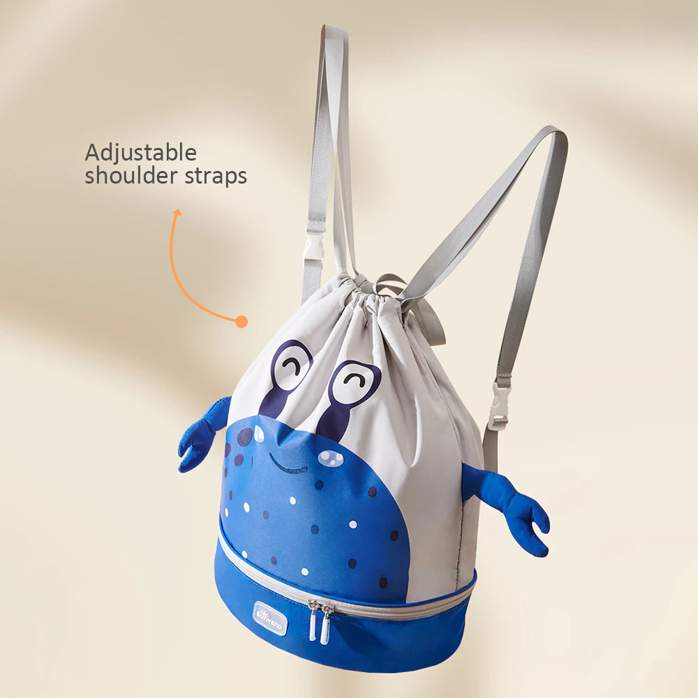 حقيبة Sunveno Sling 3D للمدرسة/السباحة مع حجرة للأحذية (أزرق) حقيبة Sunveno Sling 3D للمدرسة/السباحة مع حجرة للأحذية (أزرق)