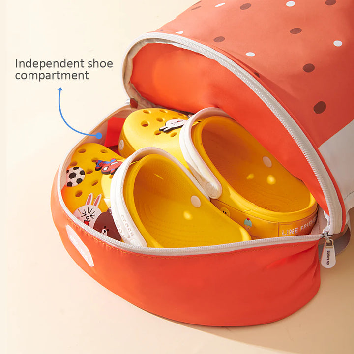 Sunveno Sling 3D School /Swimming Bag With Shoe Compartment (Orange)