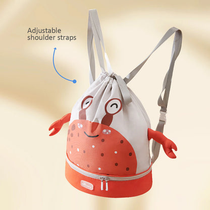 Sunveno Sling 3D School /Swimming Bag With Shoe Compartment (Orange)