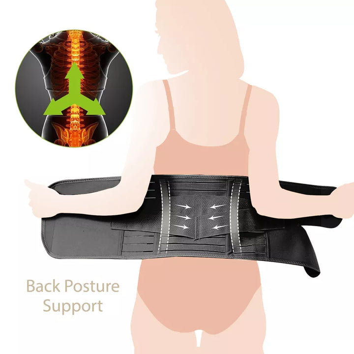 Sunveno Abdominal Support Maternity Cross Grip Belly Wrap (Black)