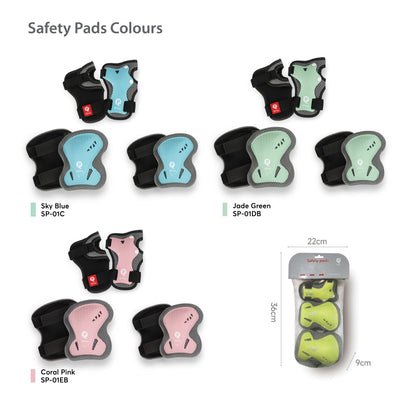 Qplay Kids Sports Safety Gear Set Elbow, Knee & Wrist Guards