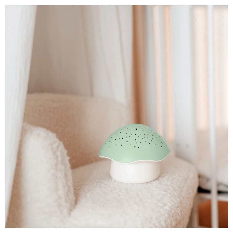Pabobo Mushroom Stars Projector (Sage Green)
