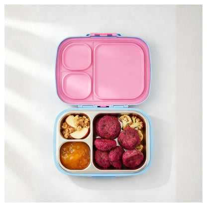 Spriggo Vault Funk Kids Lunch Box Periwinkle Pink