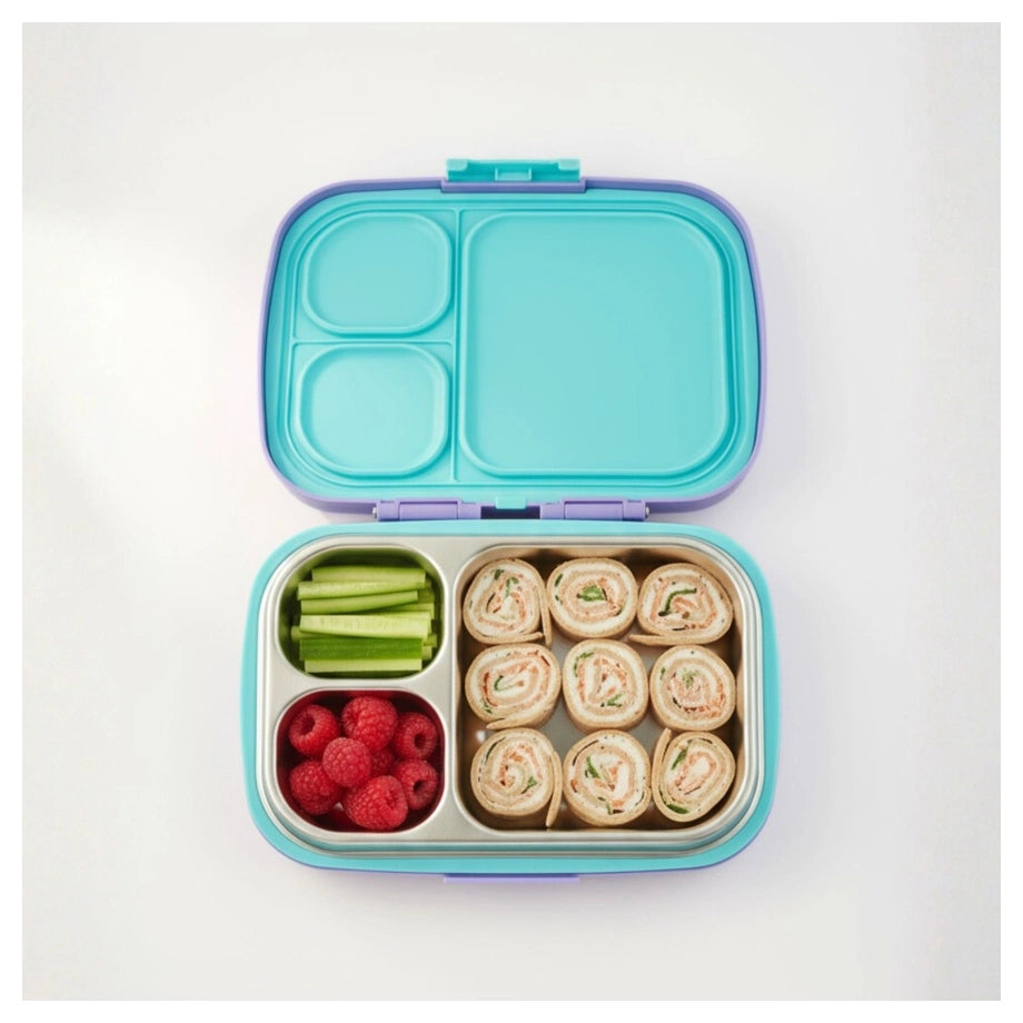 Spriggo Vault Funk Kids Lunch Box Purple Cyan