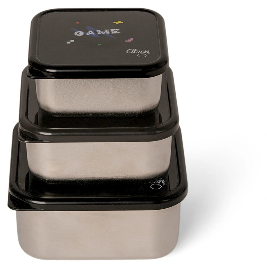 Citron Stainless Steel Stackable Lunchbox (Gaming)