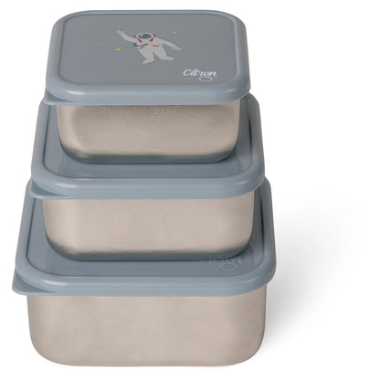 Citron Stainless Steel Stackable Lunchbox (Spaceship)