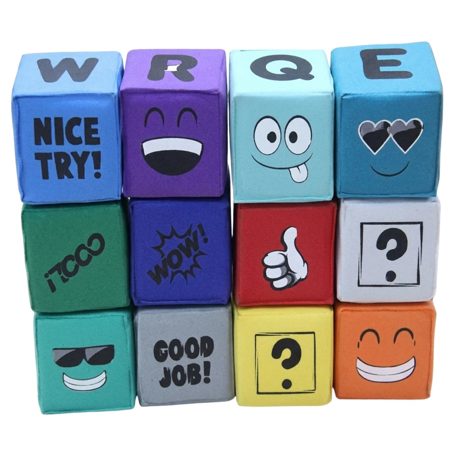 Soft Play Printed Block Set (12Piece)PU Leather + PU Foam
