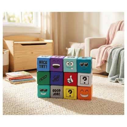 Soft Play Printed Block Set (12Piece)PU Leather + PU Foam
