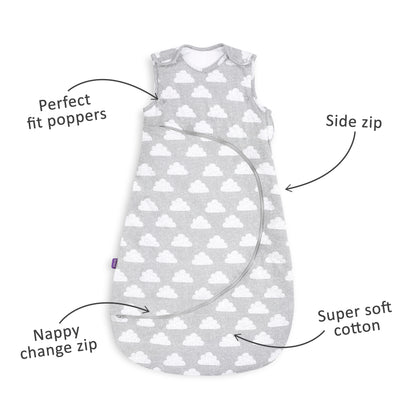 SnuzPouch 1.0 Tog Sleeping Bag 0–6 Months (Cloud Nine)