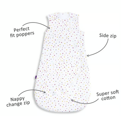 SnuzPouch 2.5 Tog Sleeping Bag 0–6 Months (Multi Spot)