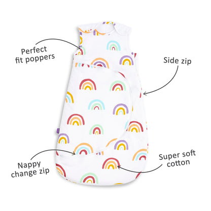 SnuzPouch 2.5 Tog Sleeping Bag 0–6 Months (Grey Star)
