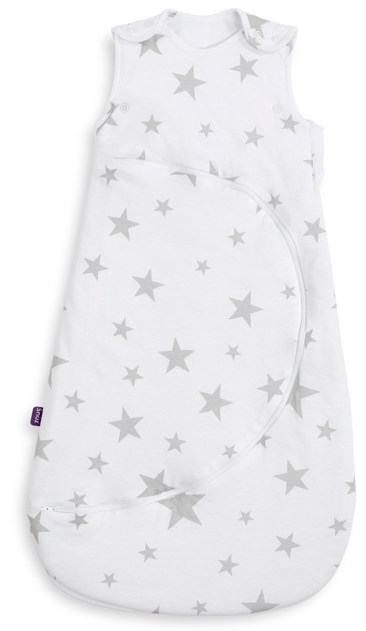 SnuzPouch 0.5 Tog Sleeping Bag 0–6 Months (Grey Star)