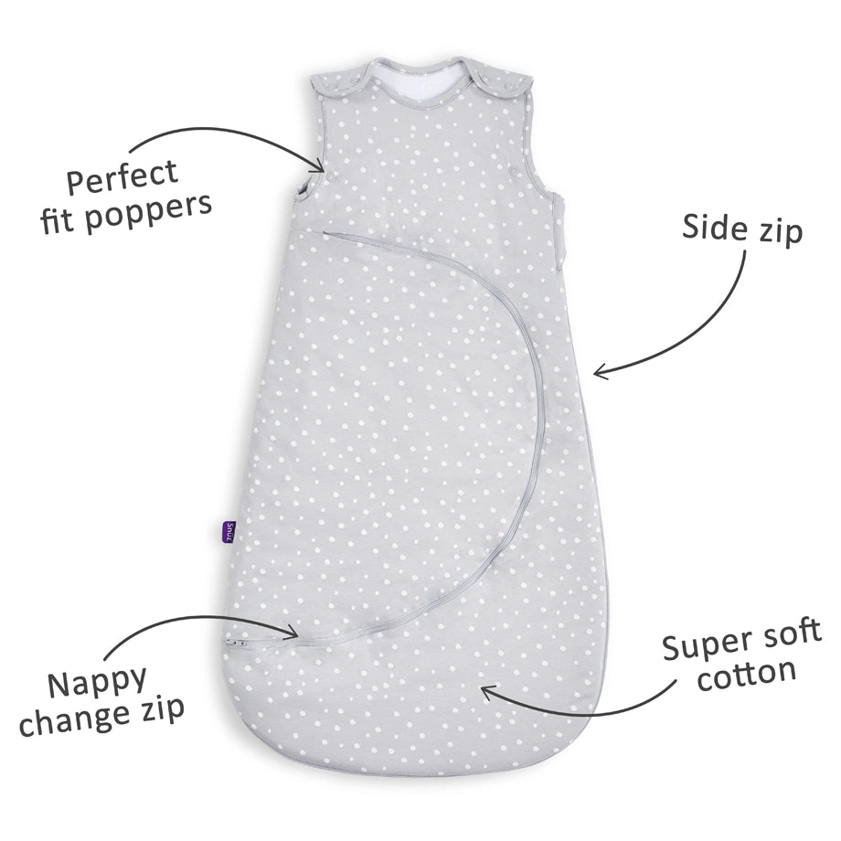 Snuz Pouch Sleeping Bag 0.5 Tog (White Spot)