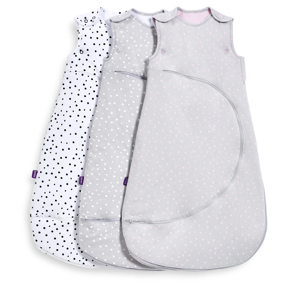 Snuz Pouch Sleeping Bag 0.5 Tog (White Spot)