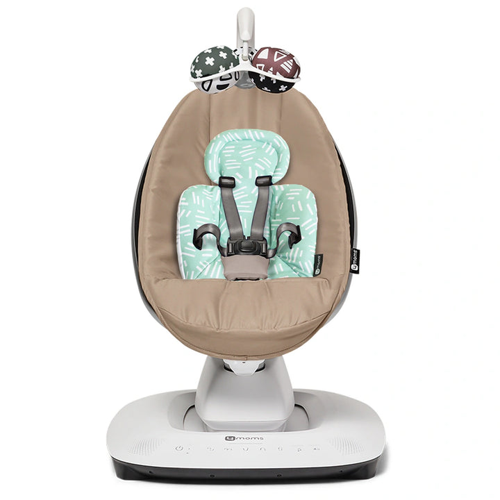 4Moms Mamaroo Multi-Motion Baby Swing (Sandstone) + Newborn Insert