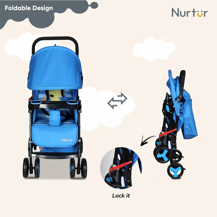 Nurtur Ryder Lightweight Baby Stroller (Blue)