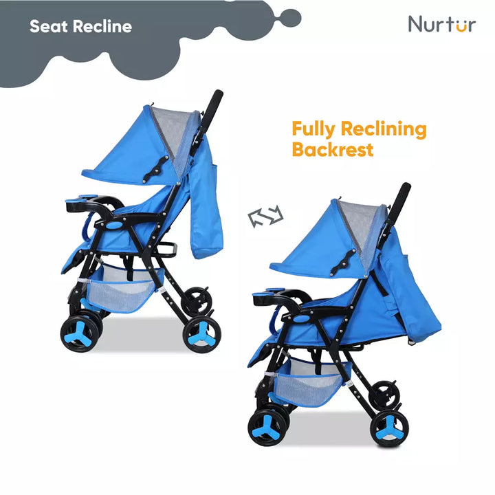 Nurtur Ryder Lightweight Baby Stroller (Blue)