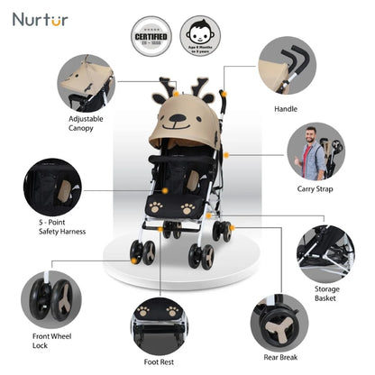 Nurtur Luca Lightweight Stroller (Beige)