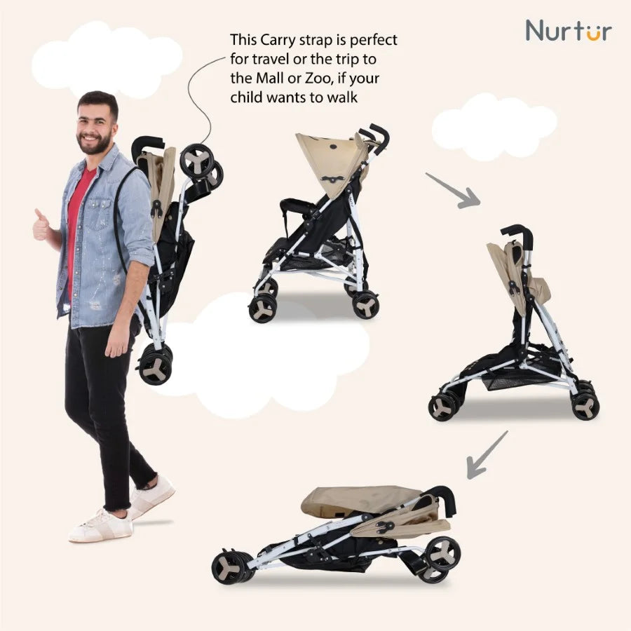 عربة أطفال خفيفة الوزن Nurtur Luca (بيج) عربة أطفال خفيفة الوزن Nurtur Luca (بيج)
