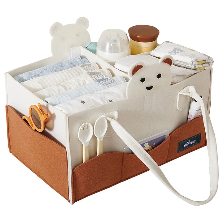 Sunveno Organizer Diaper Caddy (Ivory)