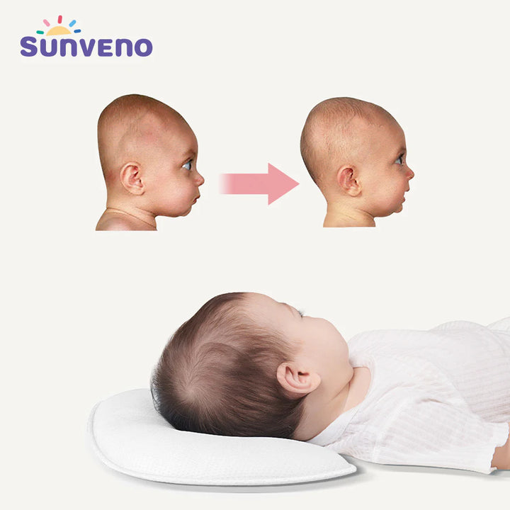 Sunveno DuPont Infant Head Shaper Pillow (White)