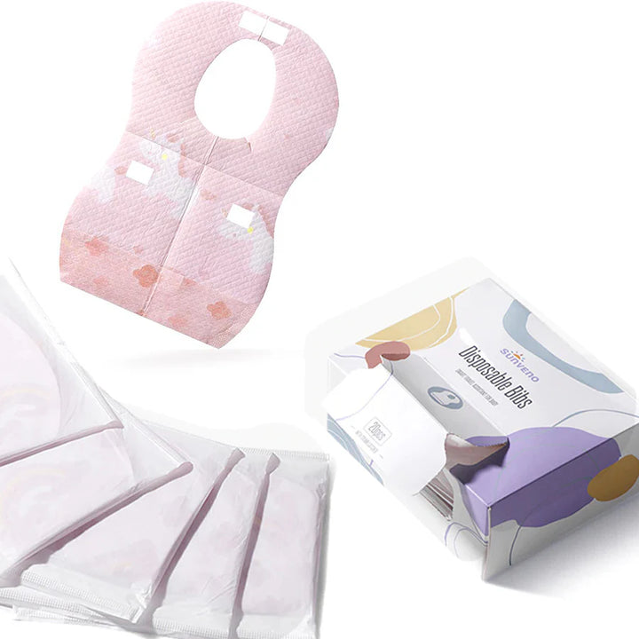 Sunveno Disposable Baby Bibs 20 pcs (Pink)