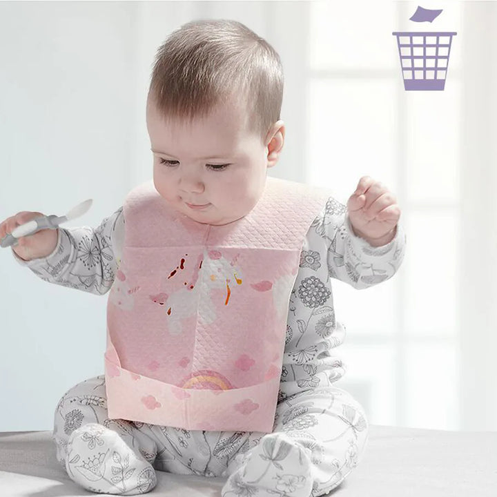 Sunveno Disposable Baby Bibs 20 pcs (Pink)