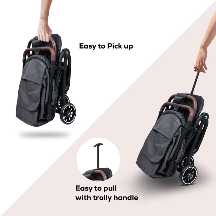 Nurtur Kids Stroller Storage Basket 5 Point Safety Harness Compact Foldable Design Travel stroller