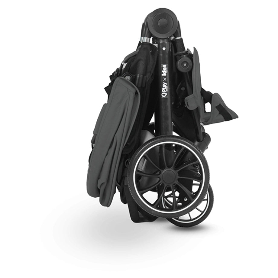 Qplay Go Cargo 2 In 1 Wagon & Stroller (Black)