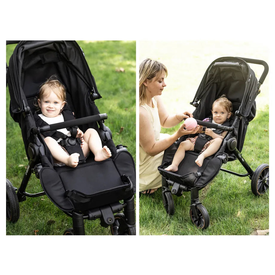 Qplay Go Cargo 2 In 1 Wagon & Stroller (Black)