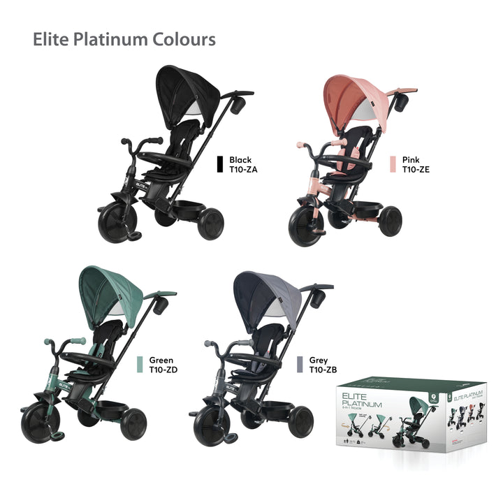 Qplay Elite Platinum 6-In-1 Tricycle For Kids