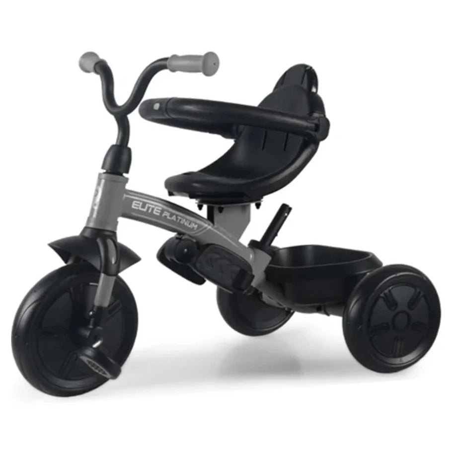 Qplay Elite Platinum 6 In 1 Tricycle For Kids (Grey)