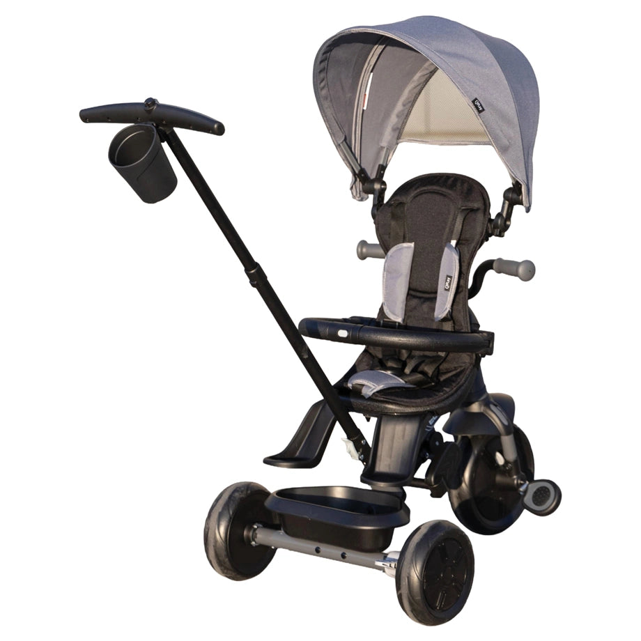 Qplay Elite Platinum 6 In 1 Tricycle For Kids (Grey)
