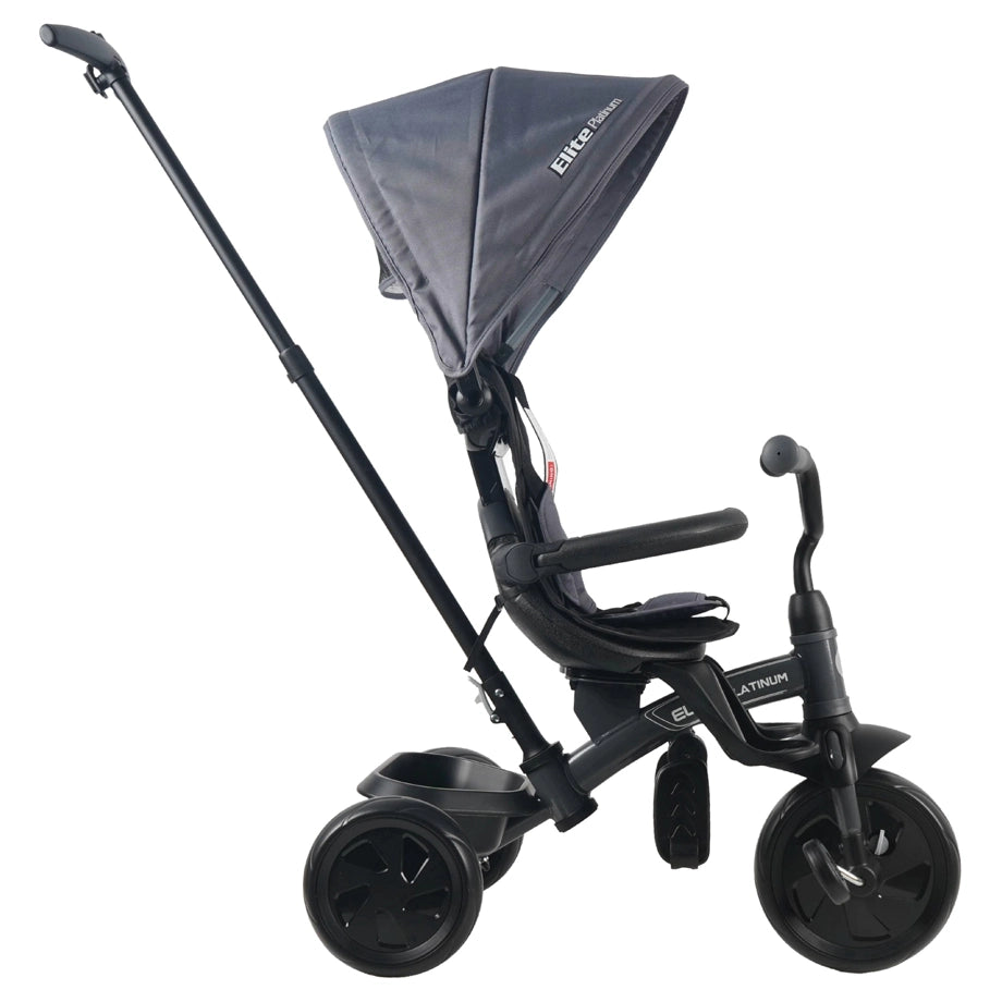 Qplay Elite Platinum 6 In 1 Tricycle For Kids (Grey)