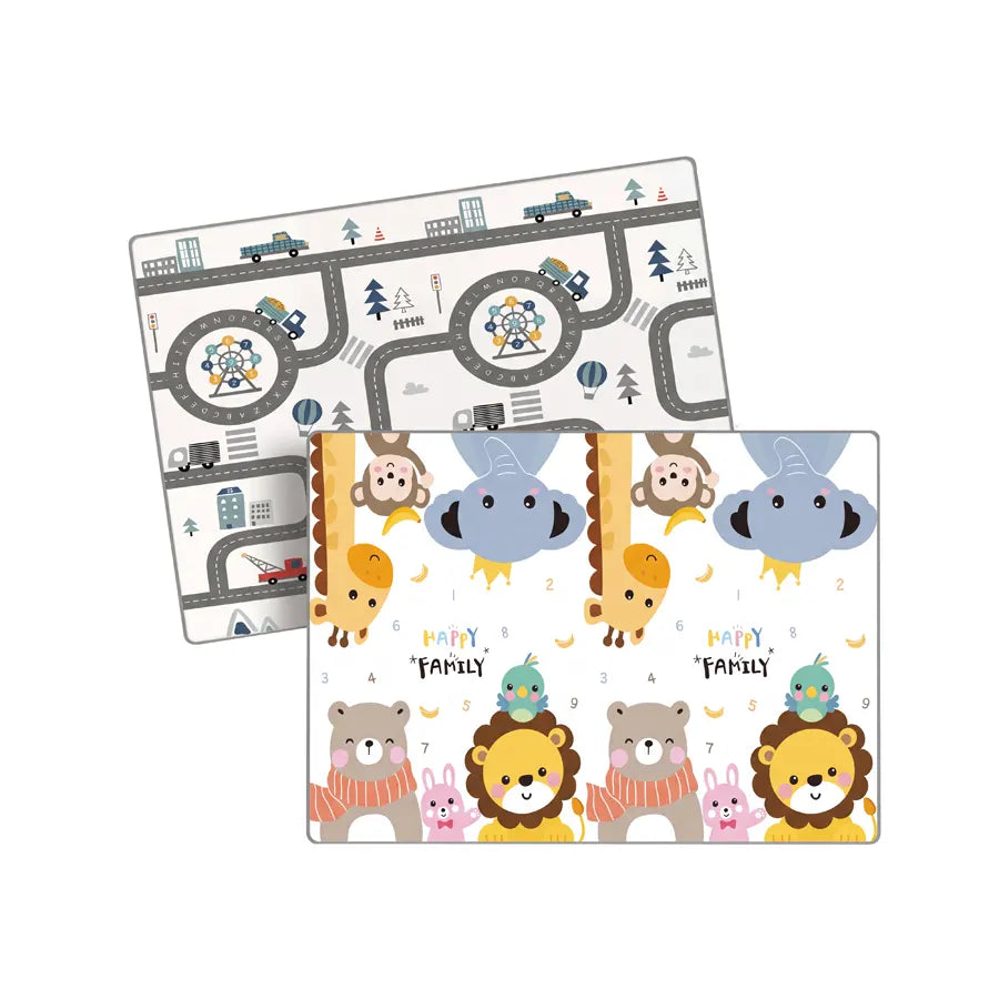 Snuggle Baby Reversible Folding Playmat Animal Family