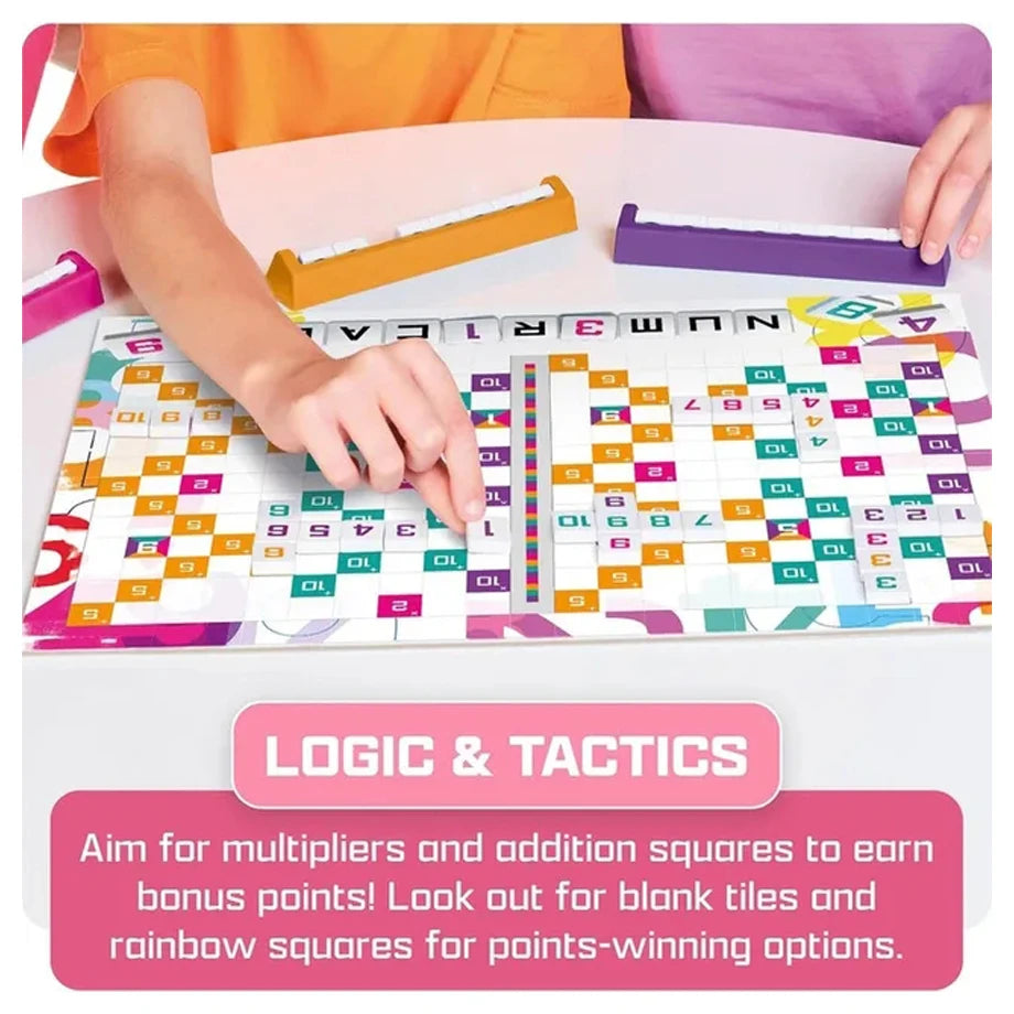 Tomy Games Numerical – Number Blocks Sequence Strategy Board Game for 2–4 Players