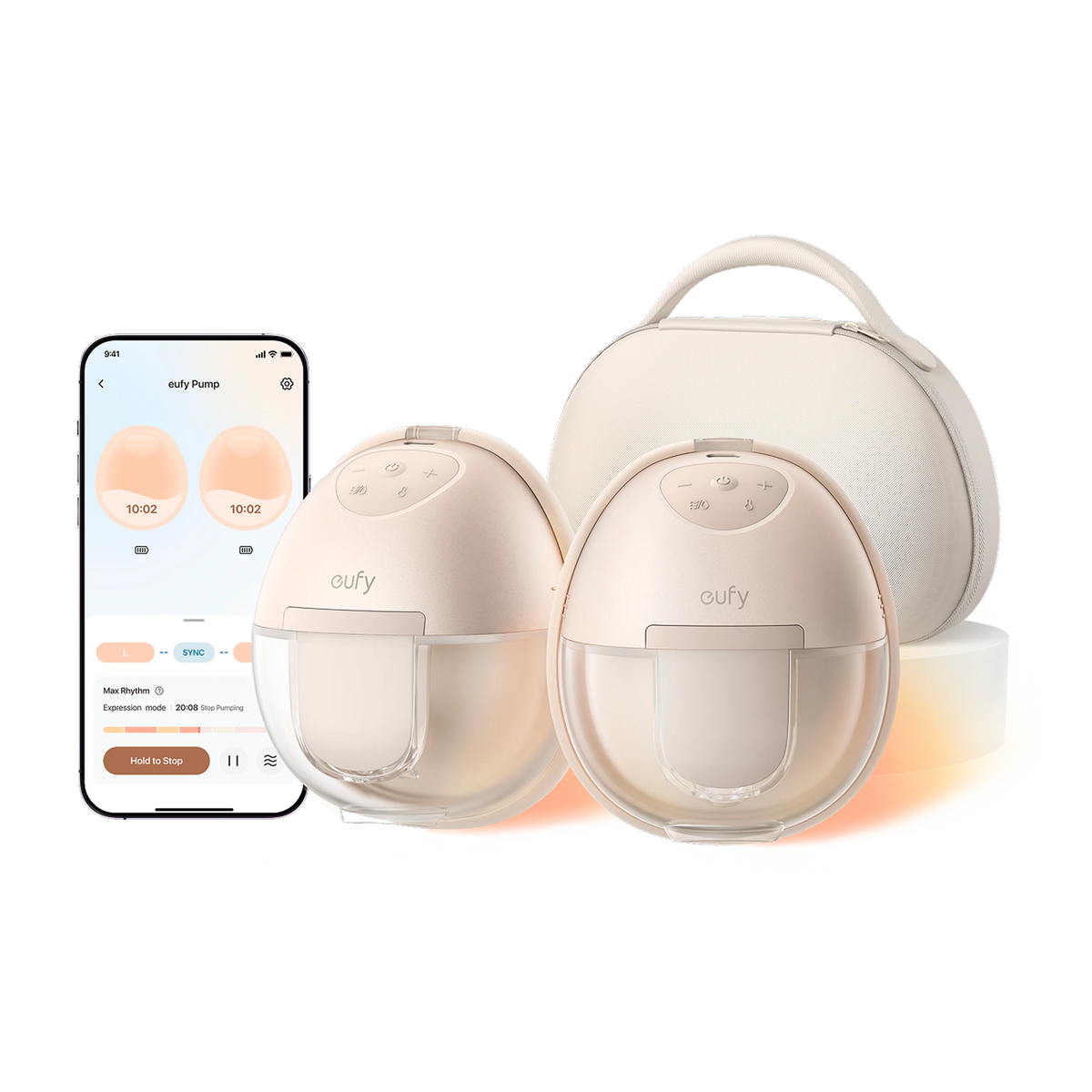 مضخة الثدي القابلة للارتداء Eufy S1 Pro – مضخة كهربائية فاخرة بدون استخدام اليدين مع خاصية التسخين (مزدوجة)
