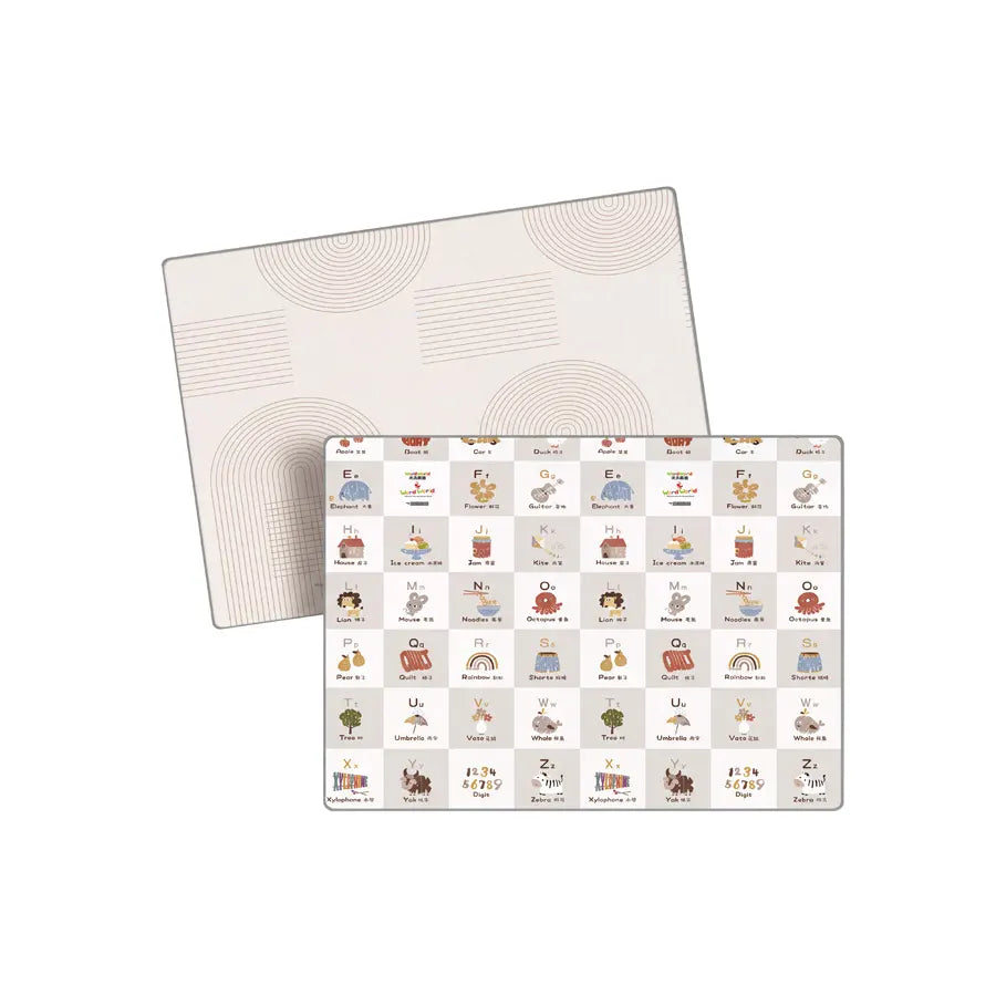 Snuggle Reversible Crawling Mat with Fence (Alphabets)