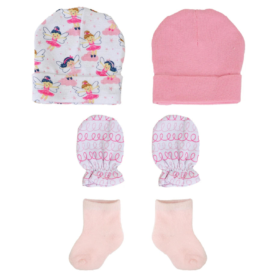Nurtur 2-Set Newborn Essentials Gift Bag Hats Mittens & Socks (M2)