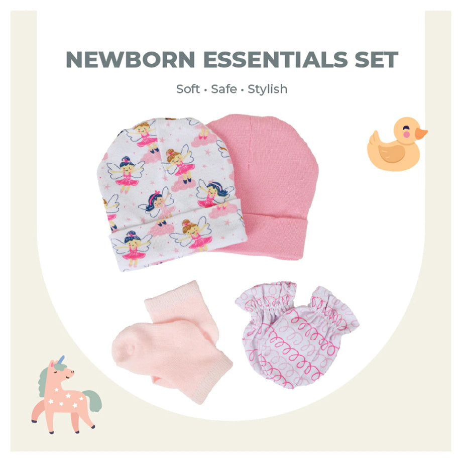 Nurtur 2-Set Newborn Essentials Gift Bag Hats Mittens & Socks (M2)