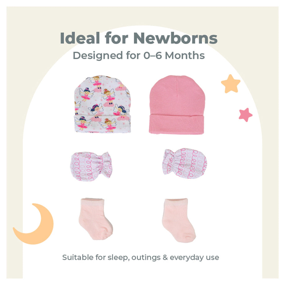 Nurtur 2-Set Newborn Essentials Gift Bag Hats Mittens & Socks (M2)
