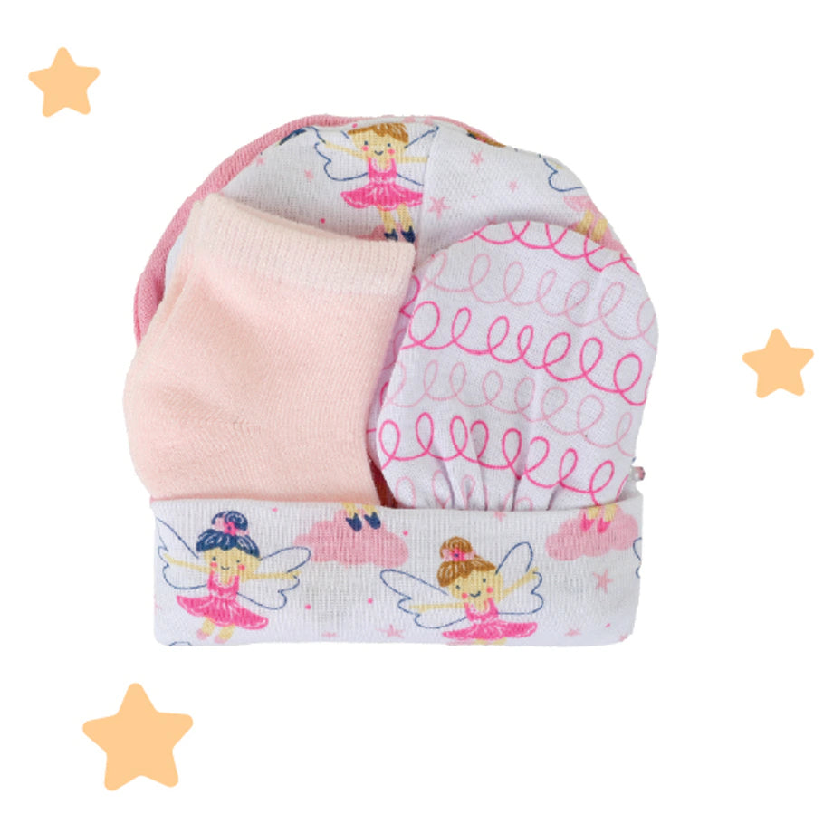 Nurtur 2-Set Newborn Essentials Gift Bag Hats Mittens & Socks (M2)