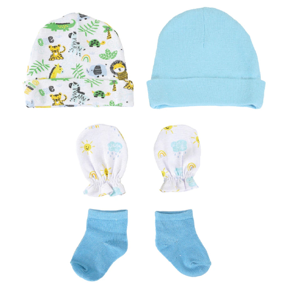 Nurtur 2-Set Newborn Essentials Gift Bag Hats Mittens & Socks (M1)