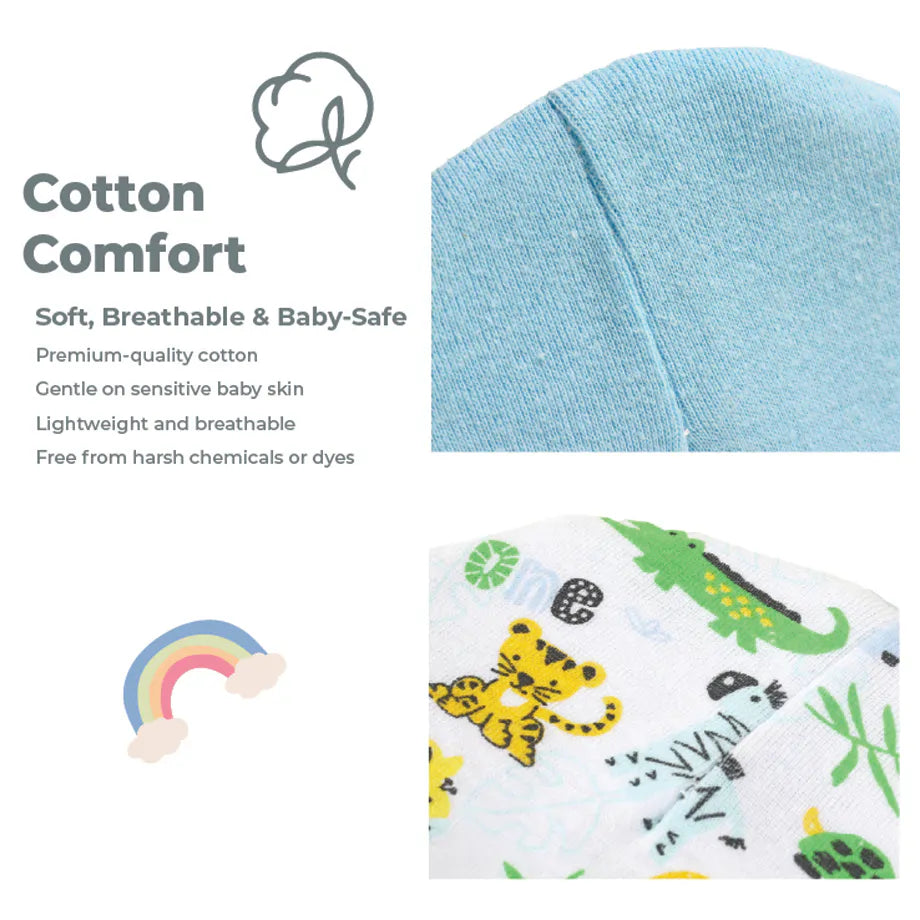 Nurtur 2-Set Newborn Essentials Gift Bag Hats Mittens & Socks (M1)