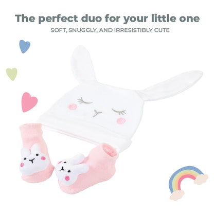 Nurtur Baby Hat & Socks Set Soft Cotton Essential (M1)