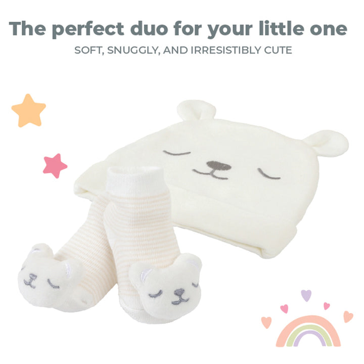 Nurtur Baby Hat & Socks Set Soft Cotton Essential (M2)
