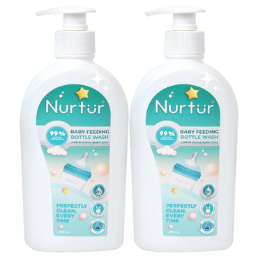 Nurtur Organic Baby Bottle & Accessories Liquid Cleanser Alcohol-Free,500ml (2 Pack)