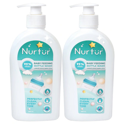Nurtur Organic Baby Bottle & Accessories Liquid Cleanser Alcohol-Free,500ml (2 Pack)