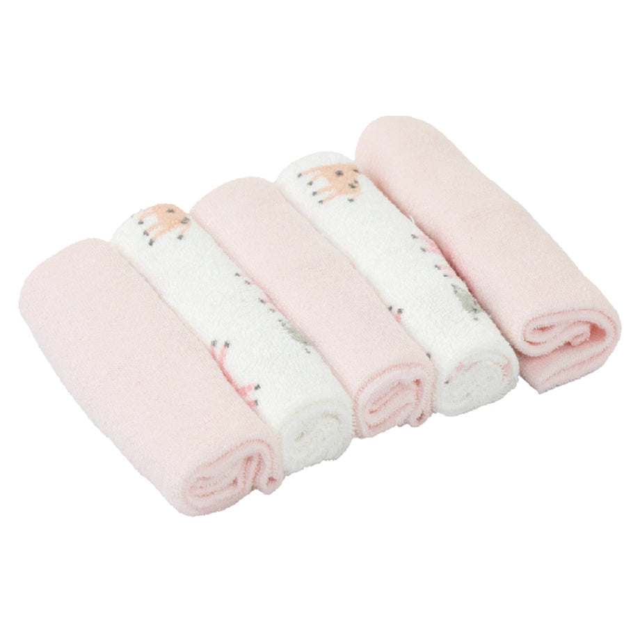 Nurtur 5-Pack Cotton Blend Baby Washcloths Gentle & Absorbent (M2)